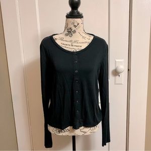 AMERICAN Eagle Soft and Sexy Women’s Long Sleeve Shirt Size XL Black NWOT